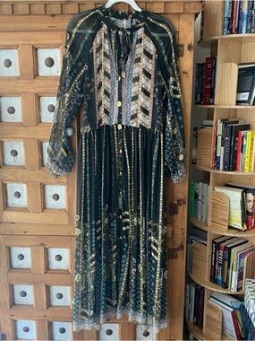 Sheer Free People maxi dress size large